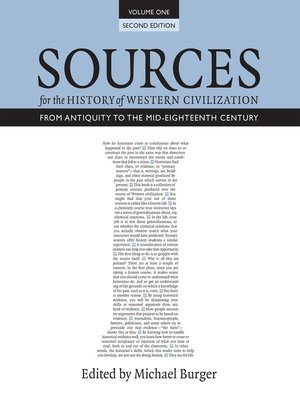cover image of Sources for the History of Western Civilization, Volume I